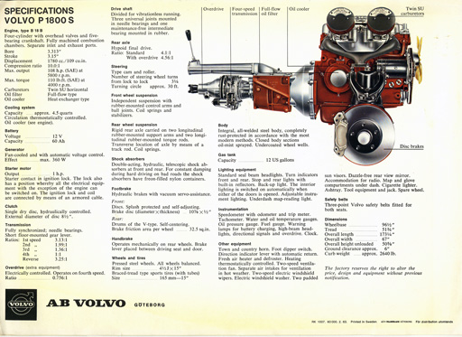 Volvo P1800s 3/1963 brochure, page 4